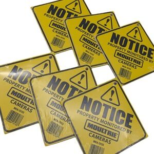 Moultrie Property Monitored Signs Yellow Plastic OS Gorpcore Utilitarian